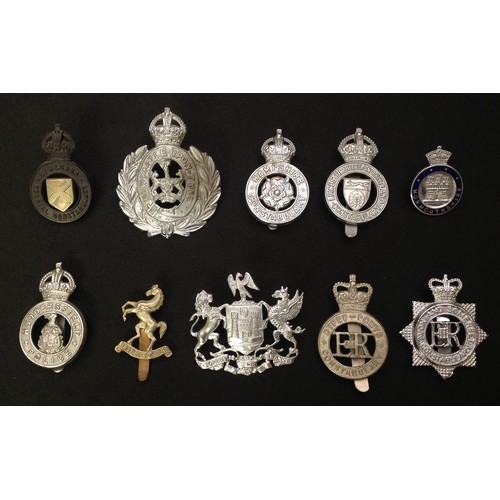 301 - A collection of Kings Crown & Queens Crown Police cap badges to include: Kings Crown St Albans Speci... 