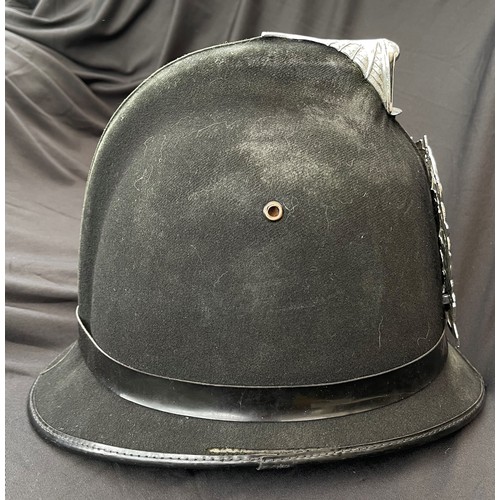 314 - British Police Helmet with Queens Crown Hampshire Helmet Plate. Complete with liner a/f and chinstra... 