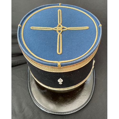 320 - French Police Gendarmerie Nationale Departmentale Officers Kepi. Blue Crown with gold lace. Silver c... 