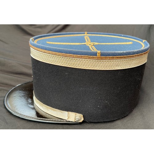 320 - French Police Gendarmerie Nationale Departmentale Officers Kepi. Blue Crown with gold lace. Silver c... 