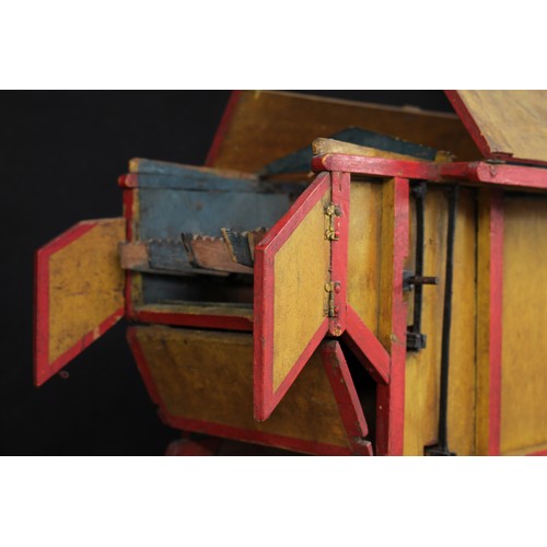 2276 - Farming and Agricultural Interest - a scratch built scale model of a threshing machine, painted wood... 