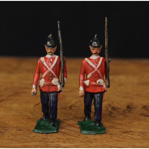 2303 - Abel, CD (Islington, London 1898-1914) two rare British Infantry drill display unit lead figures, bo... 