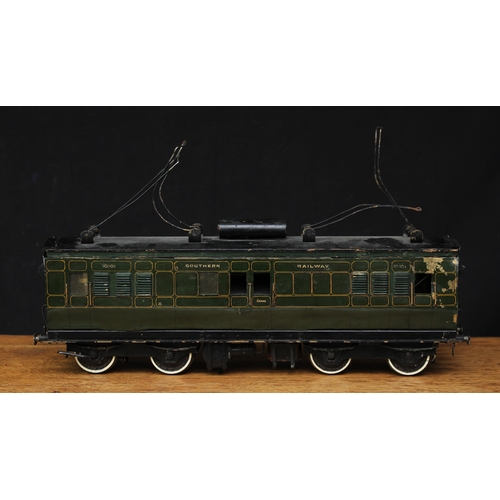 2310 - A 1920's brass kit built, painted and assembled Southern Railway motor luggage van, commonly nicknam... 