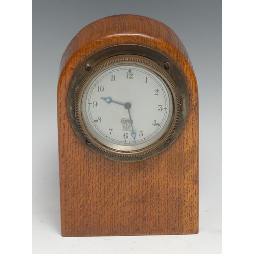 3380 - Automobilia - an early 20th century car dashboard clock, by Smiths, London, 7cm silvered dial inscri... 