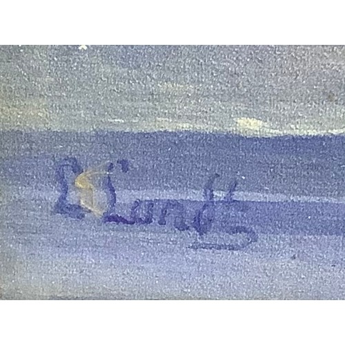 135 - L Lundt (20th century)
Baltic Coastal Scene
signed, watercolour, 26.5cm x 47.5cm