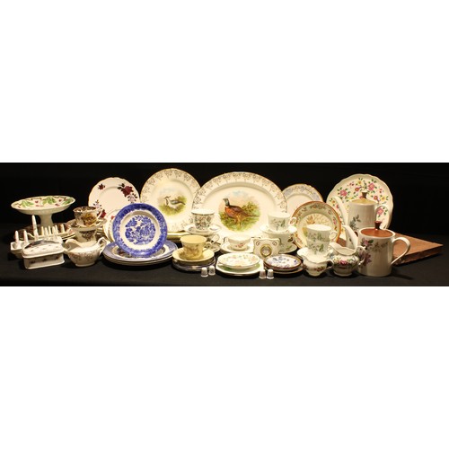 171 - Ceramics - a Staffordshire Game Bird part dinner service; a set of six Tuscan China Avondale salad p... 