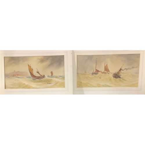 191 - J Eamon
A Pair, Whitby
signed, watercolours, 25cm x 48cm