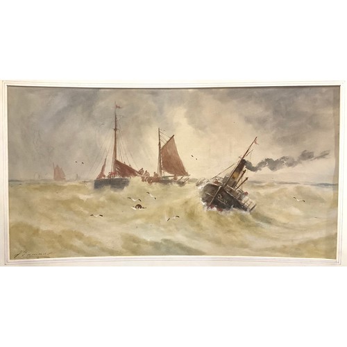 191 - J Eamon
A Pair, Whitby
signed, watercolours, 25cm x 48cm