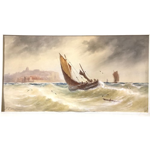 191 - J Eamon
A Pair, Whitby
signed, watercolours, 25cm x 48cm