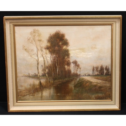 194 - W Grey  
Flooded Landscape 
signed, oil, 47.5cm x 57.5cm