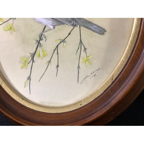 263 - John Straw
A pair, Coal Tit on Winter Jasmine
signed, dated '79 and '80m oval watercolours, 21.5cm x... 