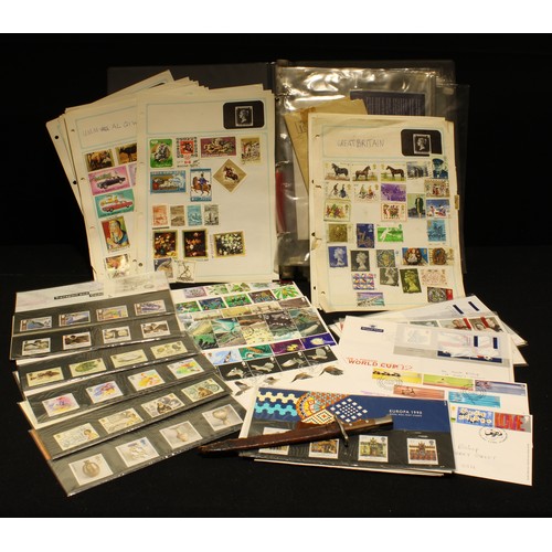 292 - Stamps - large folder of FDC and presentation packs, 1970's - 2000's, approx £30 fv, plus small stam... 