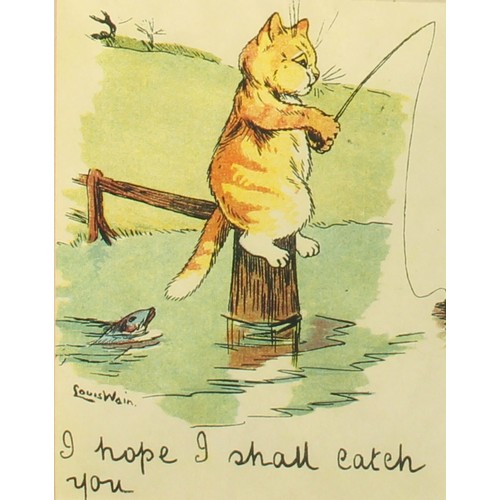 312 - Pictures and Prints - Louis Wain, after, I Hope I Shall Catch You; others, Fishing and Our Cricket T... 