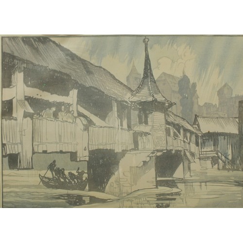 352 - Frank Brangwen and Japanese Artist
Woodcut
signed by both to margin, No 67, 35cm x 50cm