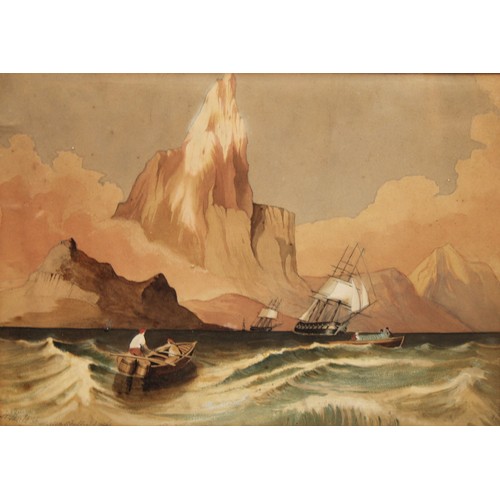 355 - H Hoult-Thompson 
Maritime Scene
signed, dated 1861, watercolour, 27.5cm x39cm;
another similar, uns... 