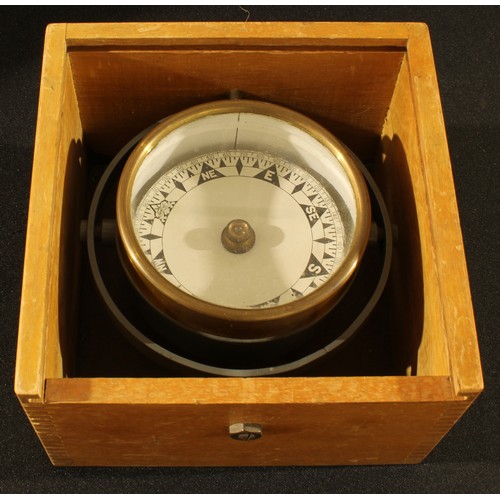 375 - Maritime Interest - a Sestrel brass ships compass in fitted box