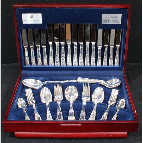 489 - A canteen of Viners silver plated king's pattern flatware, for eight