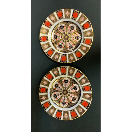 188 - A Pair of Royal Crown Derby 'Imari' pattern plates, pattern number 1128, (2).