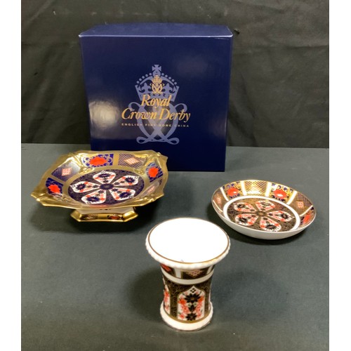 192 - A Royal Crown Derby 'Imari' Pattern Dolphin Tray, pattern number 1128, boxed; a royal crown derby 'i... 