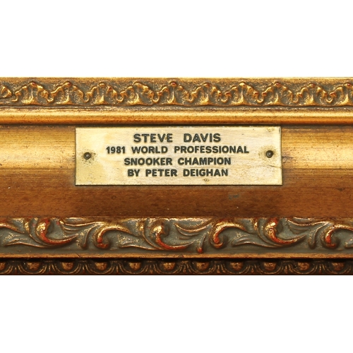 518 - Sporting Interest - Peter Deighan, by and after, Steve Davis 1981 World Professional Snooker Champio... 