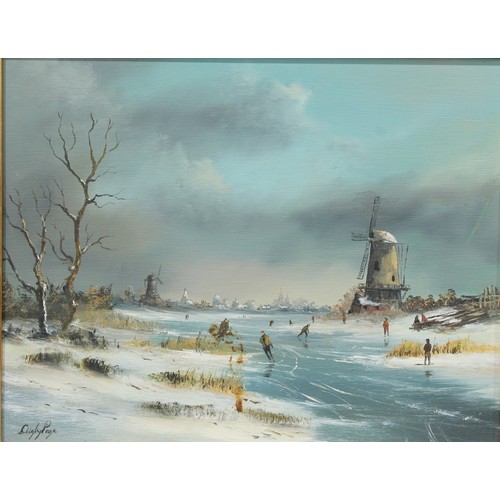 540 - Digby Page (Bn.1945)
A Pair, Winter Snow 
signed, oils on board, 27cm x 36cm