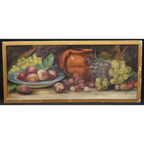 544 - Annie Molley  
Still Life of Fruit
signed, dated 1904, oil, 31.5cm x 75cm