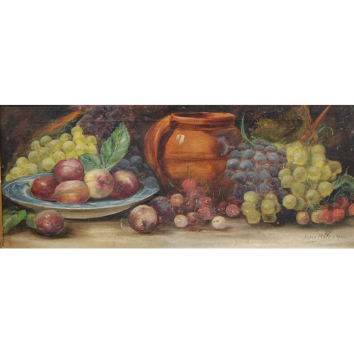 544 - Annie Molley  
Still Life of Fruit
signed, dated 1904, oil, 31.5cm x 75cm