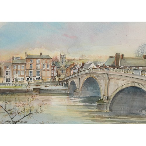 546 - John H Instance (bn. 1945)
An Associated Pair, Bewdley at Evening
signed, watercolours,38cm x 53cm