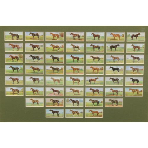 551 - After John Sturgess, Derby Heroes of the Last Ten Years, horses of the 1880s, print, 33cm x 50cm; eq... 