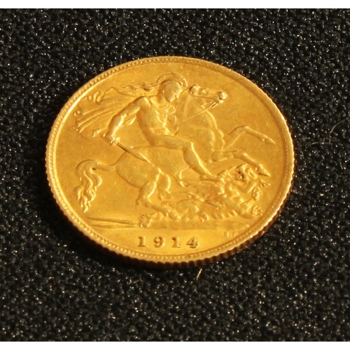 579 - A George V gold half sovereign, 1914