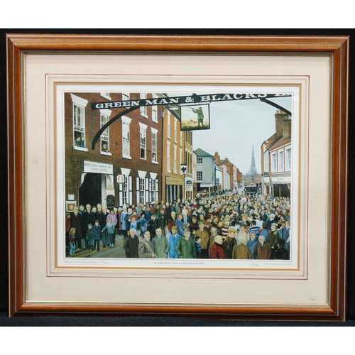 593 - Stuart J C Avery, by and after, The Royal Ashbourne Shrovetide Football 1987, signed in pencil,  lim... 