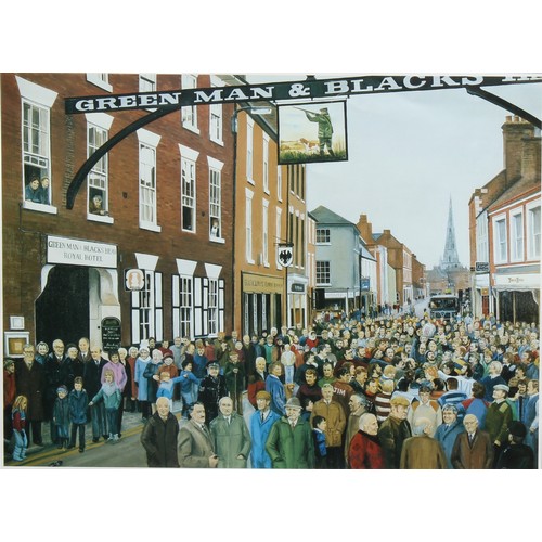 593 - Stuart J C Avery, by and after, The Royal Ashbourne Shrovetide Football 1987, signed in pencil,  lim... 