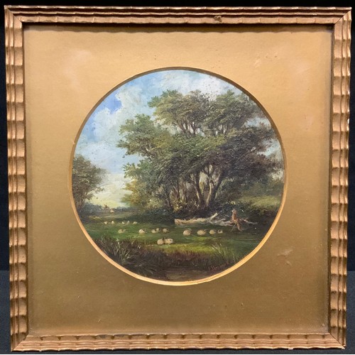 223 - English School
Sheep Resting
oil on board, circular, 12.5cm diam