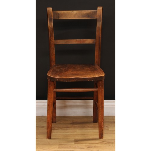 106 - A late Victorian oak side table, rounded rectangular top with moulded edge, tapered cylindrical legs... 