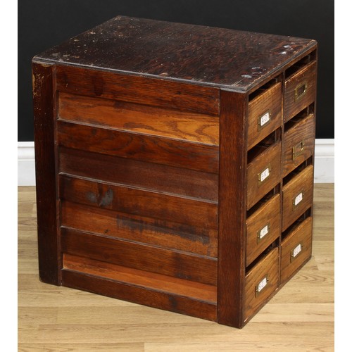 202 - A mid-20th century oak and veneer desk, rectangular top above a pair of slides and an arrangement of... 