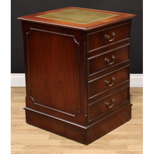 607 - A mahogany filing cabinet, 78.5cm high, 55.5cm wide, 61cm deep