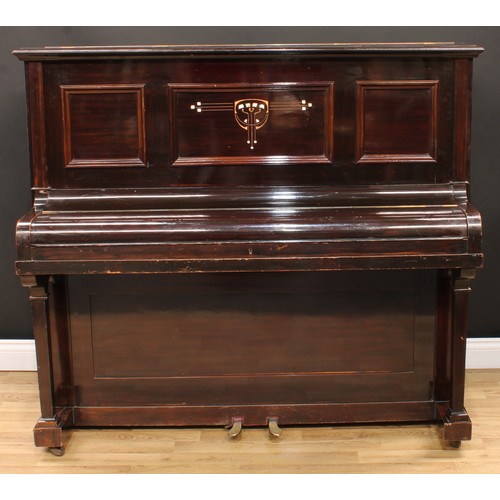 618 - An early 20th century upright piano, by Walter Jones, Derby, 126cm high, 143.5cm wide, 59.5cm deep