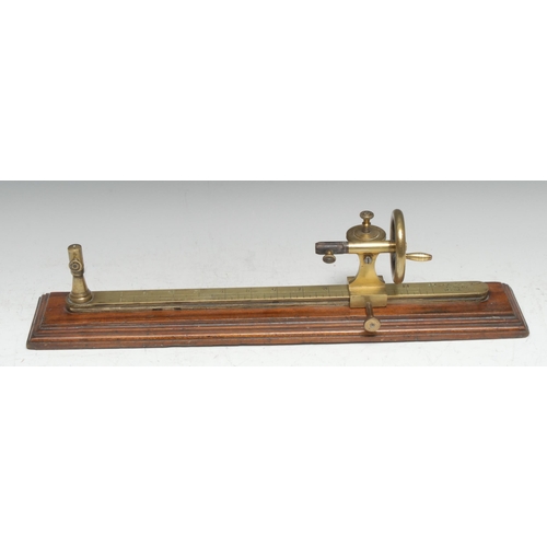 1978 - Textiles and the Industrial Revolution - a 19th century brass and mahogany yarn twist tester, by Joh... 