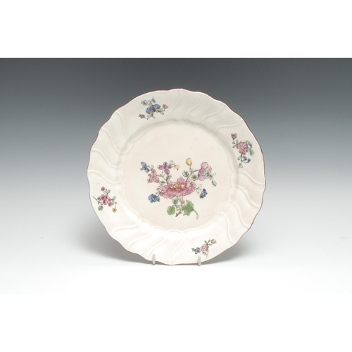 771 - A rare French experimental hard paste porcelain plate, probably Brancas-Lauraguais, painted in the f... 