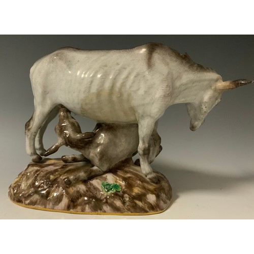 759 - A Meissen group, of a donkey with suckling foal,  modelled after by Johann Joachim Kändler (1706-177... 