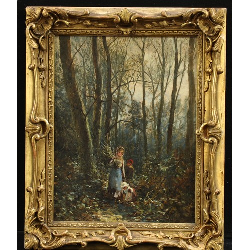 886 - English School (19th century)
Rustic Children Gathering Faggots
oil on canvas, 35.5cm x 28cm