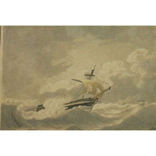 835 - English Marine School (19th century)
A set of three, Mercantile Ships at Sea and at Port
watercolour... 