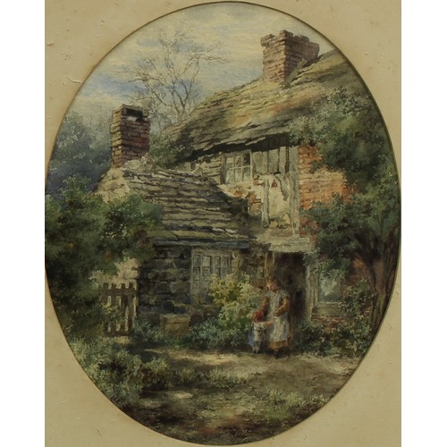 838 - English School (19th century)
A pair, Country Cottage and an Abbey Ruins
ovals, watercolour, 24cm x ... 