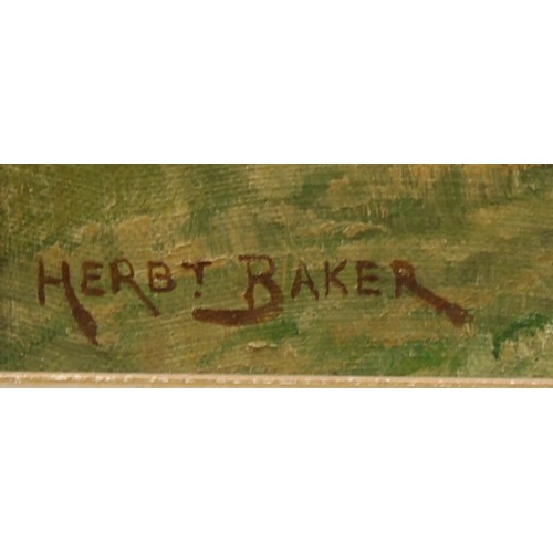 851 - Hebert Baker (early 20th century)
A pair, A Still Morning on the River Trent and Harvesting near Ing... 