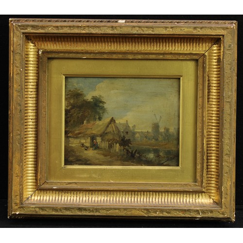 880 - English School (19th century)
An East Anglian Village
oil on board, 17cm x 21.5cm