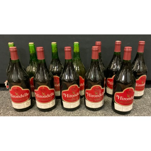 199 - Wines and Spirits; twelve 100cl bottles of 'Hirondelle' Italian Red Wine, (12).