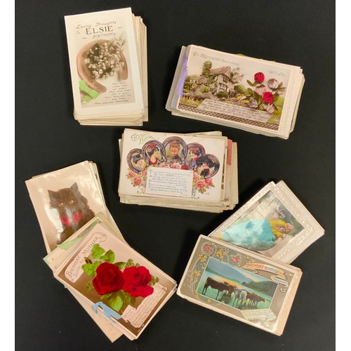 337 - Postcards - greetings etc including Christmas, Birthdays, Weddings, Easter etc 250 cards