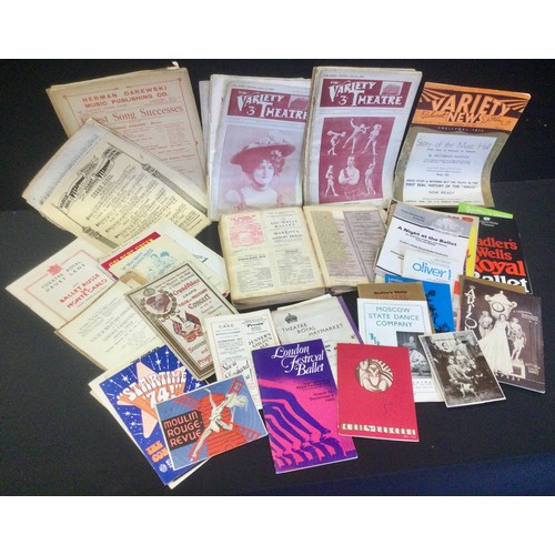 399 - Stage & Screen  - 1920s and later theatre programs inc Folly Berger, Moulon Rouge, London Palladium,... 