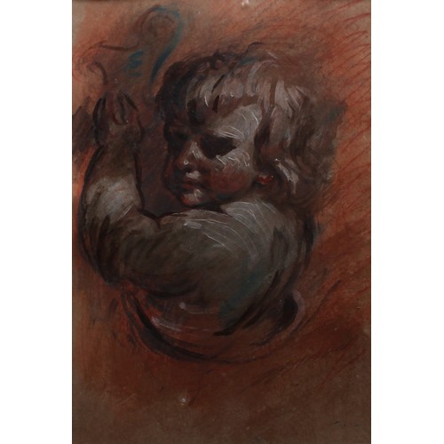 221 - After the Old Master Study of a Putto pastel and gouache, 50.5cm x 34cm