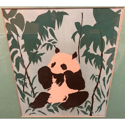 79 - Kate Amaral, by and after, 'Panda', signed in pencil, screenprint, 31cm x 25cm; another, Alan Tinley... 